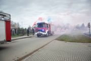 Powitanie i poświęcenie nowego wozu strażackiego w Chociszewie, 